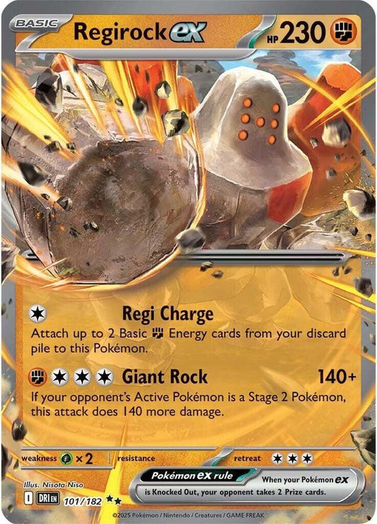 Regirock ex 101/182 (SV10: Destined Rivals)  - Holofoil