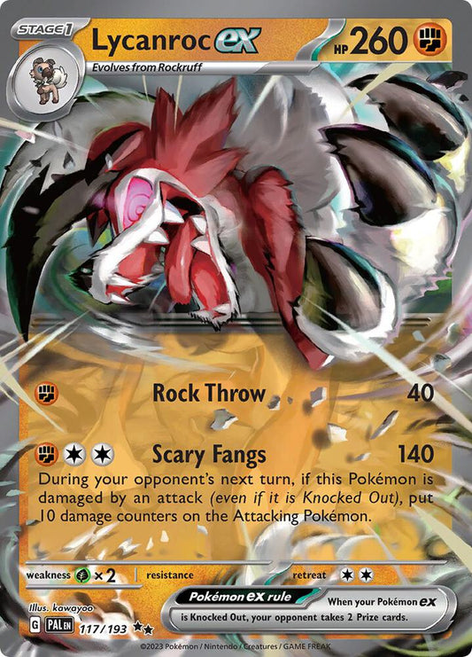 Lycanroc ex 117/193 (SV02: Paldea Evolved)  - Holofoil