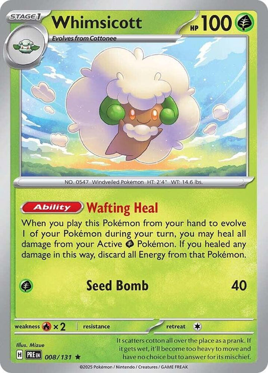 Whimsicott 008/131 (SV: Prismatic Evolutions)  - Holofoil