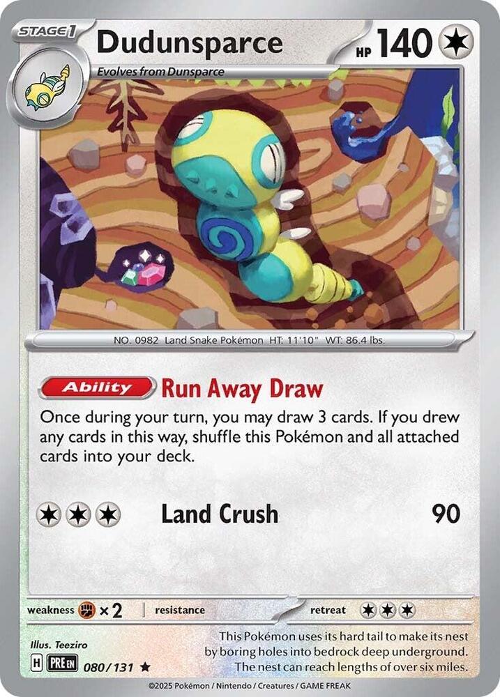 Dudunsparce 080/131 (SV: Prismatic Evolutions)  - Holofoil