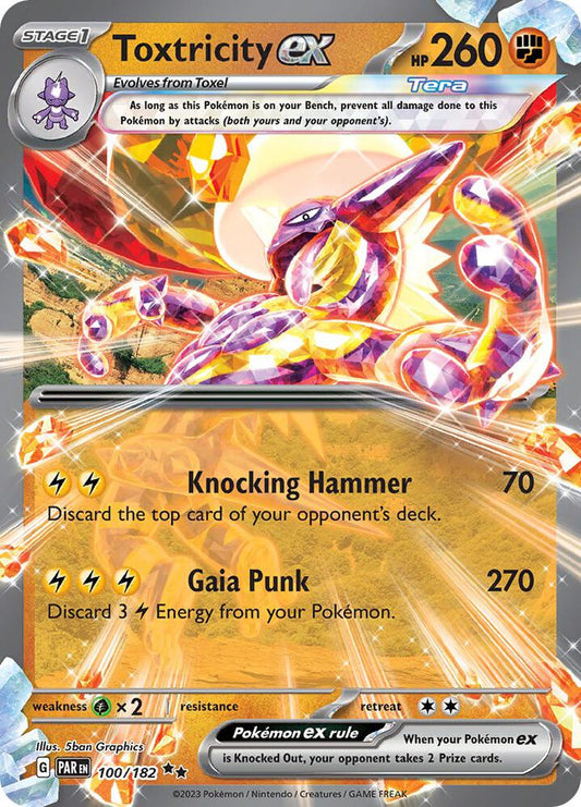Toxtricity ex 100/182 (SV04: Paradox Rift)  - Holofoil