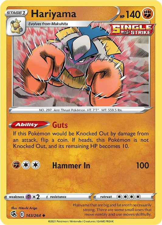 Hariyama 143/264 (SWSH08: Fusion Strike) 
