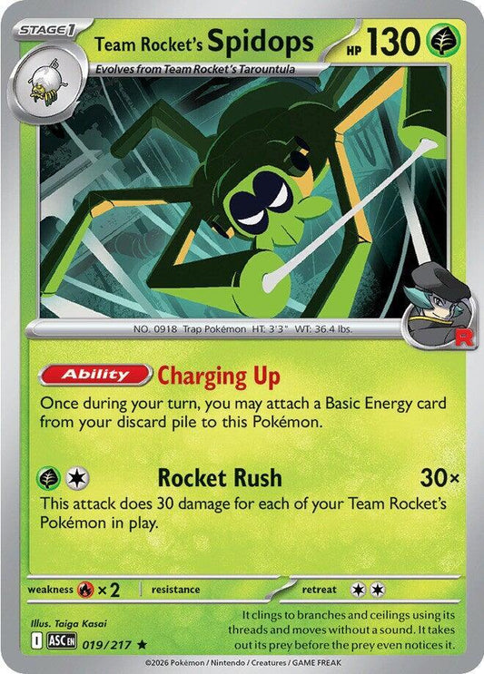 Team Rocket's Spidops 019/217 (ME: Ascended Heroes)  - Holofoil