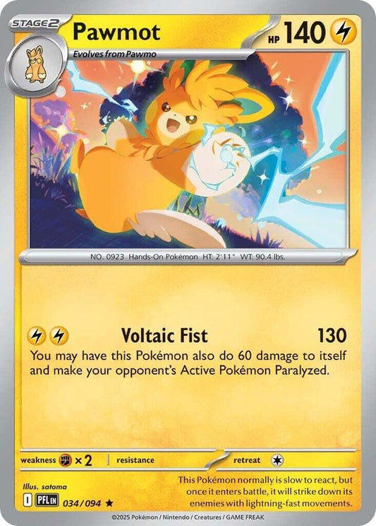 Pawmot 034/094 (ME02: Phantasmal Flames)  - Holofoil