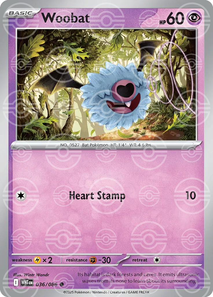 Woobat 036/086 (SV: White Flare)  - Poke Ball Holofoil