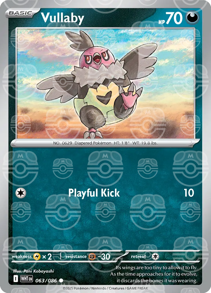 Vullaby 063/086 (SV: White Flare)  - Master Ball Holofoil