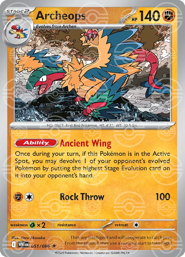 Archeops 051/086 (SV: White Flare)  - Poke Ball Holofoil