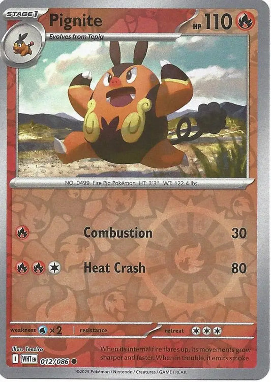 Pignite 012/086 (SV: White Flare)  - Reverse Holofoil