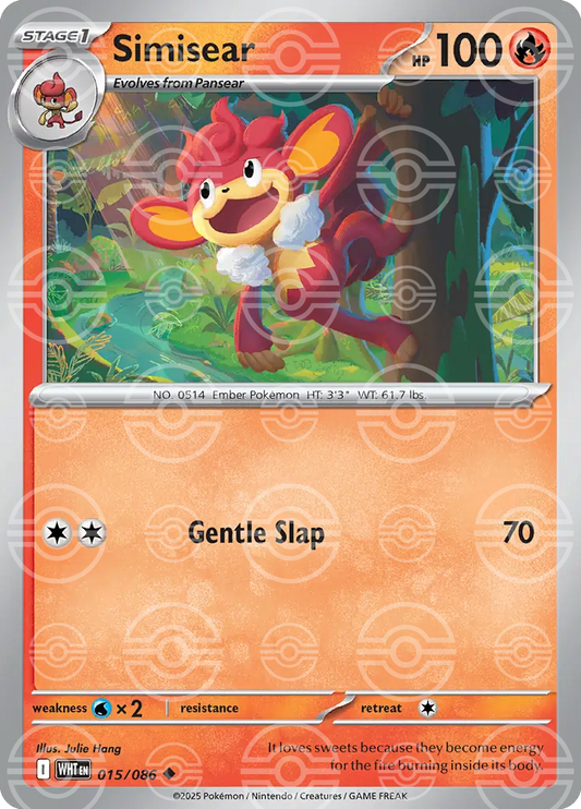 Simisear 015/086 (SV: White Flare)  - Poke Ball Holofoil