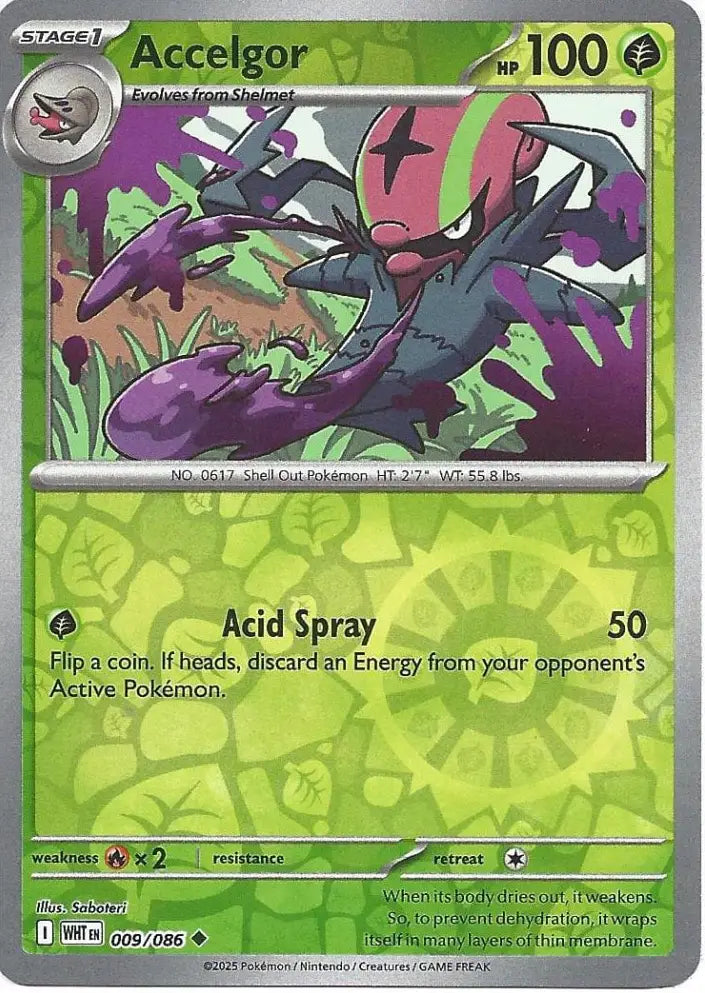 Accelgor 009/086 (SV: White Flare)  - Reverse Holofoil