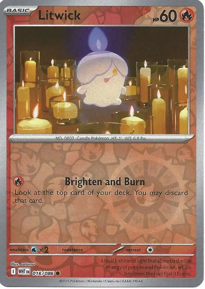 Litwick 016/086 (SV: White Flare)  - Reverse Holofoil