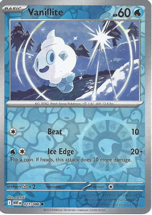 Vanillite 027/086 (SV: White Flare)  - Reverse Holofoil
