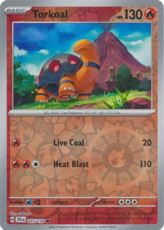 Torkoal 025/159 (SV09: Journey Together)  - Reverse Holofoil