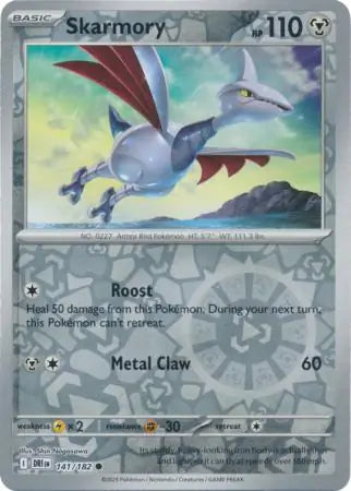 Skarmory 141/182 (SV10: Destined Rivals)  - Reverse Holofoil