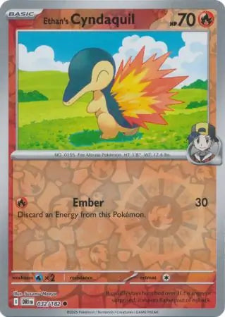 Ethan's Cyndaquil 032/182 (SV10: Destined Rivals)  - Reverse Holofoil