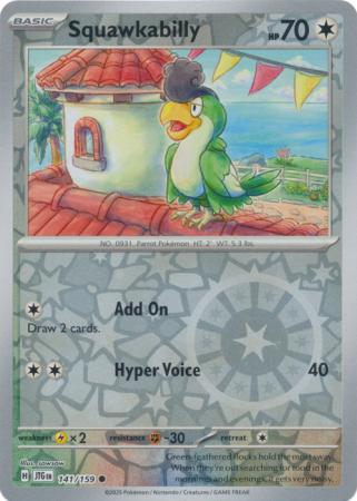 Squawkabilly 141/159 (SV09: Journey Together)  - Reverse Holofoil