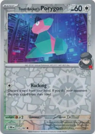 Team Rocket's Porygon 153/182 (SV10: Destined Rivals)  - Reverse Holofoil