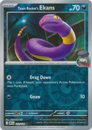 Team Rocket's Ekans 112/182 (SV10: Destined Rivals)  - Reverse Holofoil