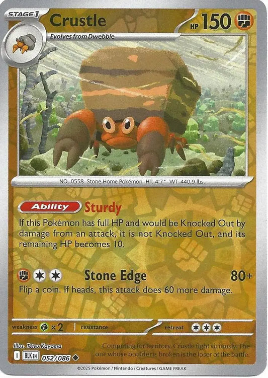 Crustle 052/086 (SV: Black Bolt)  - Reverse Holofoil