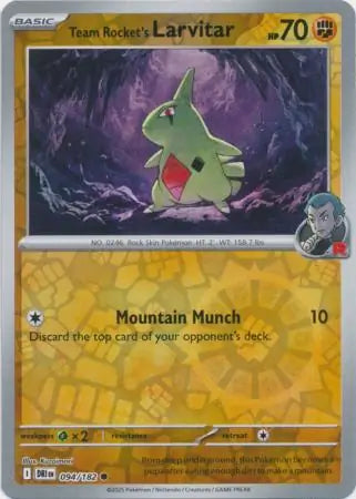 Team Rocket's Larvitar 094/182 (SV10: Destined Rivals)  - Reverse Holofoil