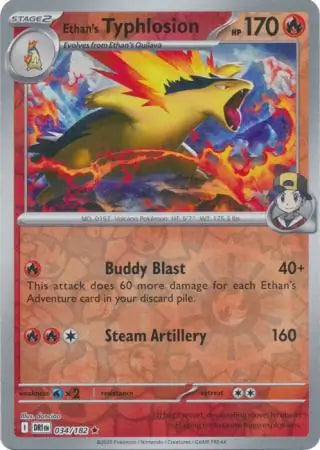 Ethan's Typhlosion 034/182 (SV10: Destined Rivals)  - Reverse Holofoil