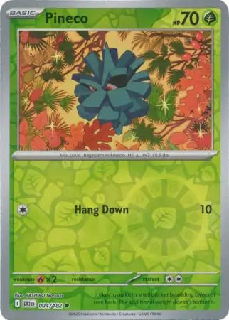 Pineco 004/182 (SV10: Destined Rivals)  - Reverse Holofoil