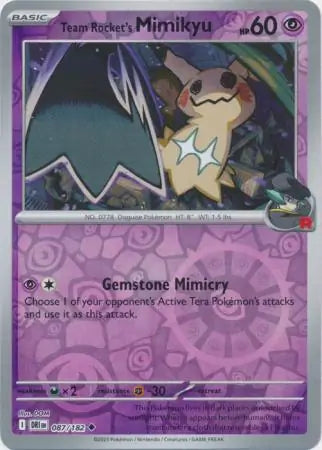 Team Rocket's Mimikyu 087/182 (SV10: Destined Rivals)  - Reverse Holofoil