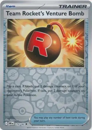 Team Rocket's Venture Bomb 179/182 (SV10: Destined Rivals)  - Reverse Holofoil