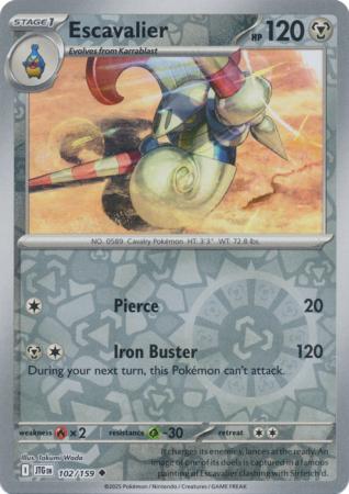 Escavalier 102/159 (SV09: Journey Together)  - Reverse Holofoil