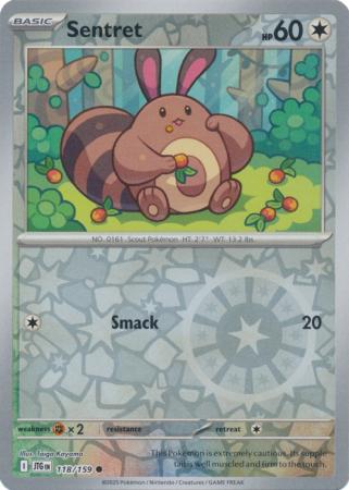 Sentret 118/159 (SV09: Journey Together)  - Reverse Holofoil