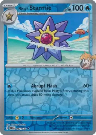 Misty's Starmie 047/182 (SV10: Destined Rivals)  - Reverse Holofoil