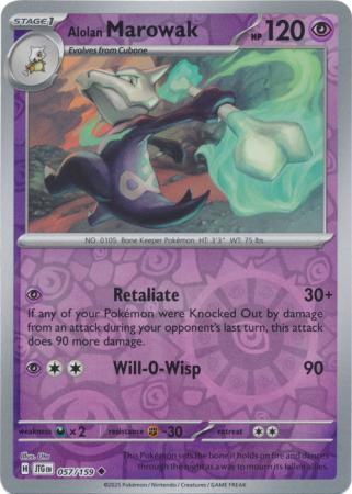 Alolan Marowak 057/159 (SV09: Journey Together)  - Reverse Holofoil