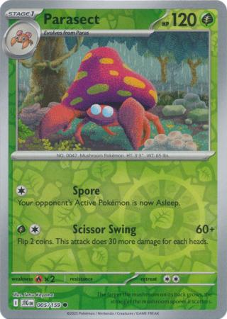 Parasect 005/159 (SV09: Journey Together)  - Reverse Holofoil