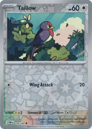 Taillow 156/182 (SV10: Destined Rivals)  - Reverse Holofoil