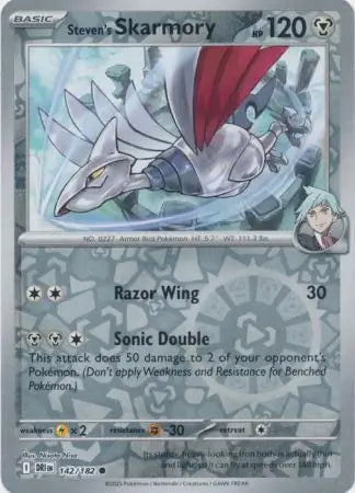Steven's Skarmory 142/182 (SV10: Destined Rivals)  - Reverse Holofoil