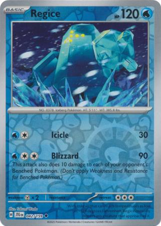 Regice 042/159 (SV09: Journey Together)  - Reverse Holofoil