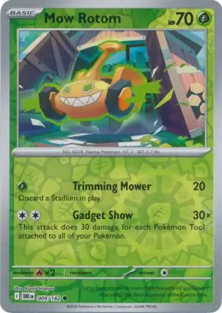 Mow Rotom 009/182 (SV10: Destined Rivals)  - Reverse Holofoil
