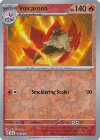 Volcarona 029/159 (SV09: Journey Together)  - Reverse Holofoil