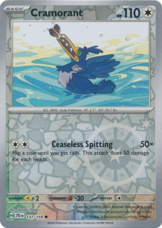 Cramorant 137/159 (SV09: Journey Together)  - Reverse Holofoil
