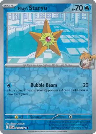 Misty's Staryu 046/182 (SV10: Destined Rivals)  - Reverse Holofoil