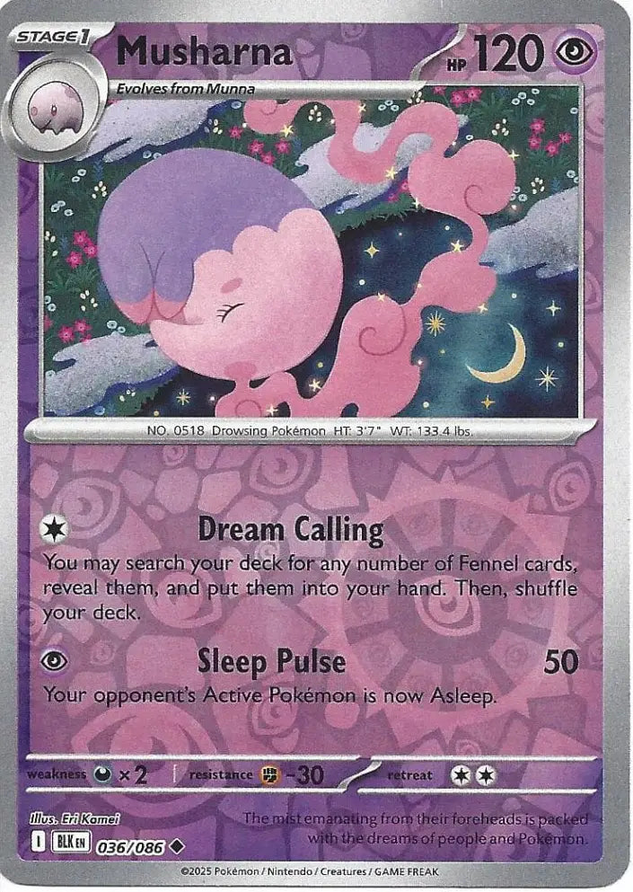 Musharna 036/086 (SV: Black Bolt)  - Reverse Holofoil
