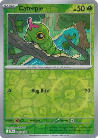 Caterpie 001/159 (SV09: Journey Together)  - Reverse Holofoil