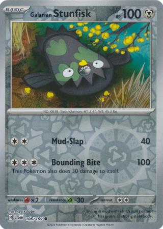Galarian Stunfisk 106/159 (SV09: Journey Together)  - Reverse Holofoil