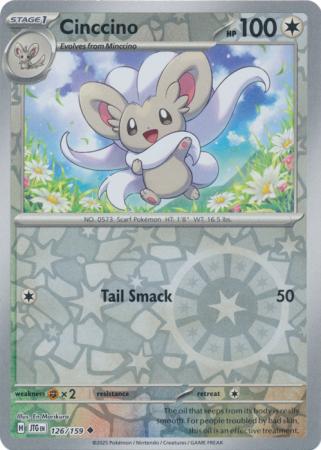 Cinccino 126/159 (SV09: Journey Together)  - Reverse Holofoil