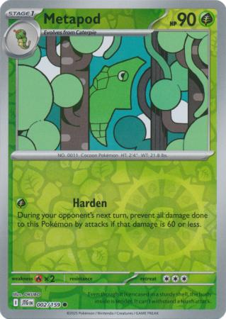 Metapod 002/159 (SV09: Journey Together)  - Reverse Holofoil