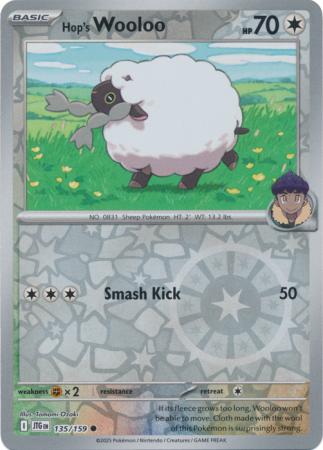 Hop's Wooloo 135/159 (SV09: Journey Together)  - Reverse Holofoil