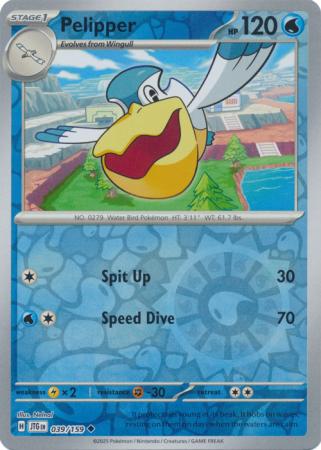 Pelipper 039/159 (SV09: Journey Together)  - Reverse Holofoil