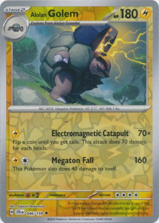 Alolan Golem 046/159 (SV09: Journey Together)  - Reverse Holofoil