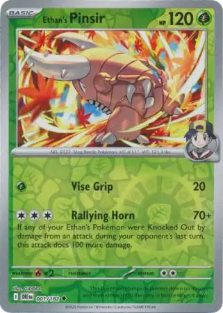 Ethan's Pinsir 001/182 (SV10: Destined Rivals)  - Reverse Holofoil