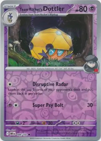 Team Rocket's Dottler 088/182 (SV10: Destined Rivals)  - Reverse Holofoil